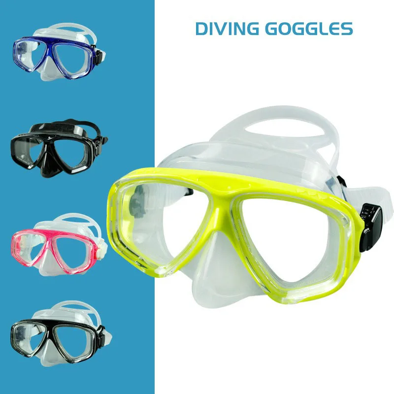 CEOI GWOK Professional Diving Goggles for Free Diving  Swimming Silicone Skirt Tempered Glass Lenses Full-Face Snorkeling Mask