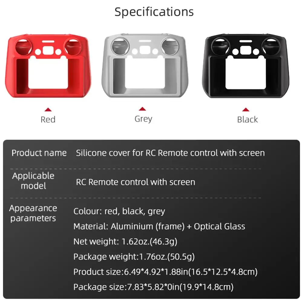 เคสป้องกันผิวซิลิโคนสำหรับ DJI Mini 3 Pro RC พร้อมหน้าจอรีโมทคอนโทรลฝาครอบกันฝุ่นสำหรับอุปกรณ์เสริม DJI