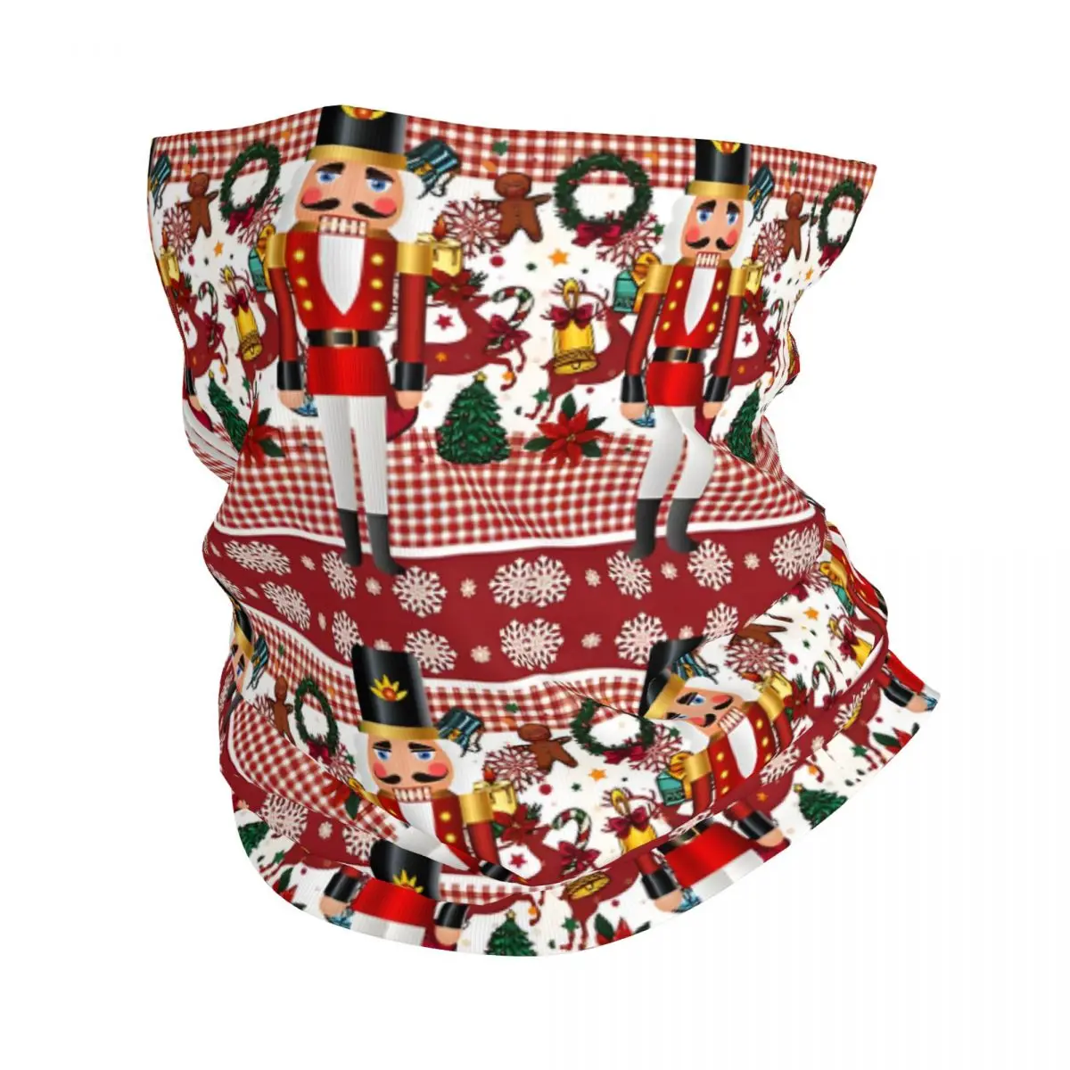 Nutcracker Gingerbread Cookies Socks Neck Gaiter Face Scarf Cover Neck Gaiter Men Women Bandana Scarf Thin Summer