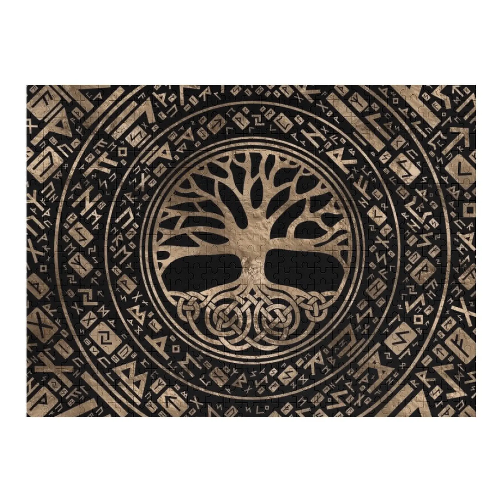 

Tree of life -Yggdrasil Runic Pattern Jigsaw Puzzle Woodens For Adults Personalised Jigsaw Wooden Adults Adult Wooden Puzzle