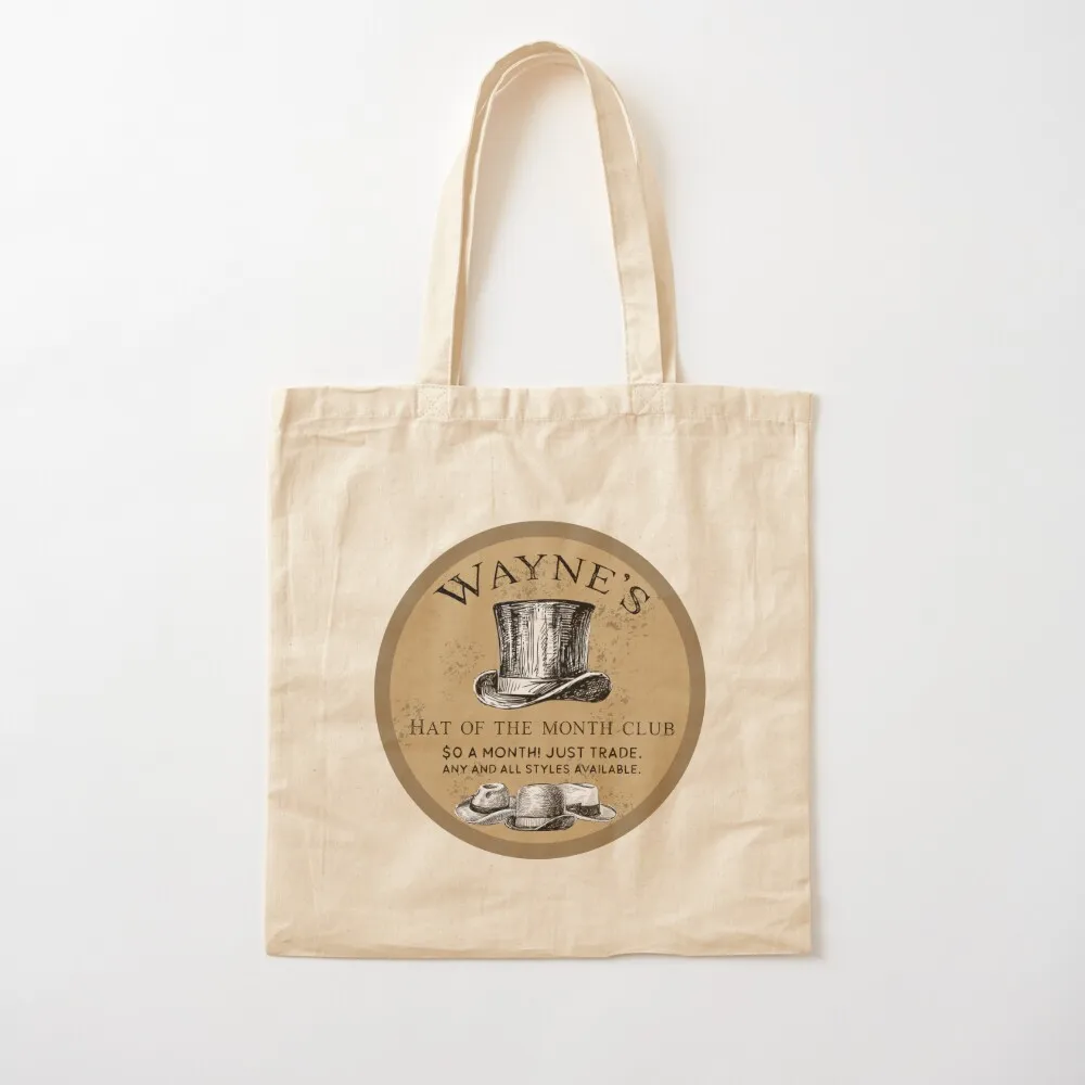 

Wayne's Hat Club Tote Bag Canvas stote bag woman shopping bag free delivery bags Canvas Tote