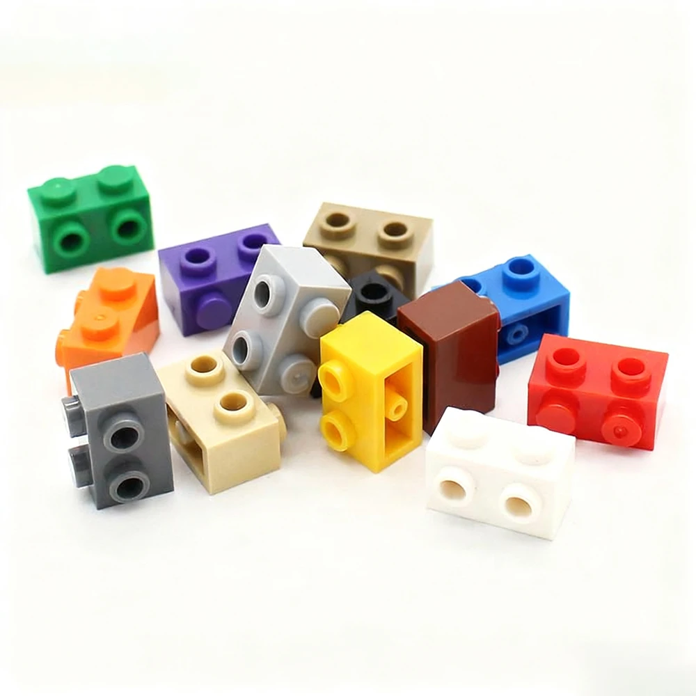 Blocs de Construction MOC 11211, 40 pièces, brique modifiée 1x2 avec goujons compatibles, assemblage de particules, jouets de Construction, cadeaux de noël