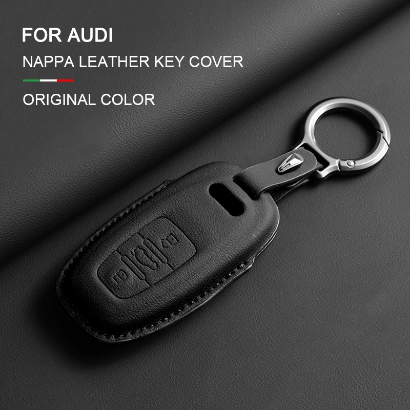 

Leather Car Remote Key Case Cover Holder Shell For Audi A5 A6 C7 A7 A8 Q3 Q5 Q7 S4 S6 S7 S8 R8 TT A1 A3 8V A4 B8 B9 Accessories