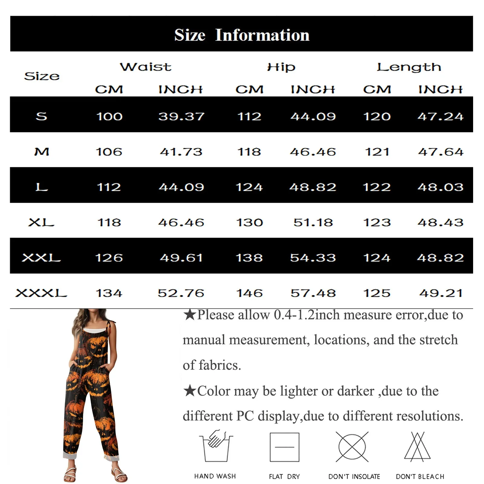 بذلة نسائية للهالوين ملابس مطبوعة برسوم كارتونية كبيرة على شكل رأس اليقطين كاجوال فضفاضة من القطن والكتان مع جيوب