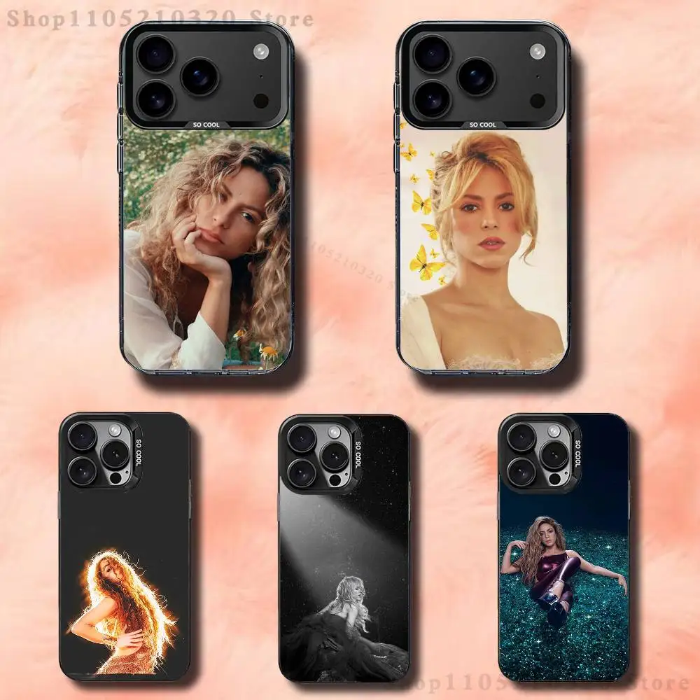 

S-Shakira Singer Phone Case For iPhone 17,16,15,14,13,12,11,Pro,Max,Plus,E,Air,Mini Black Tpu Cover