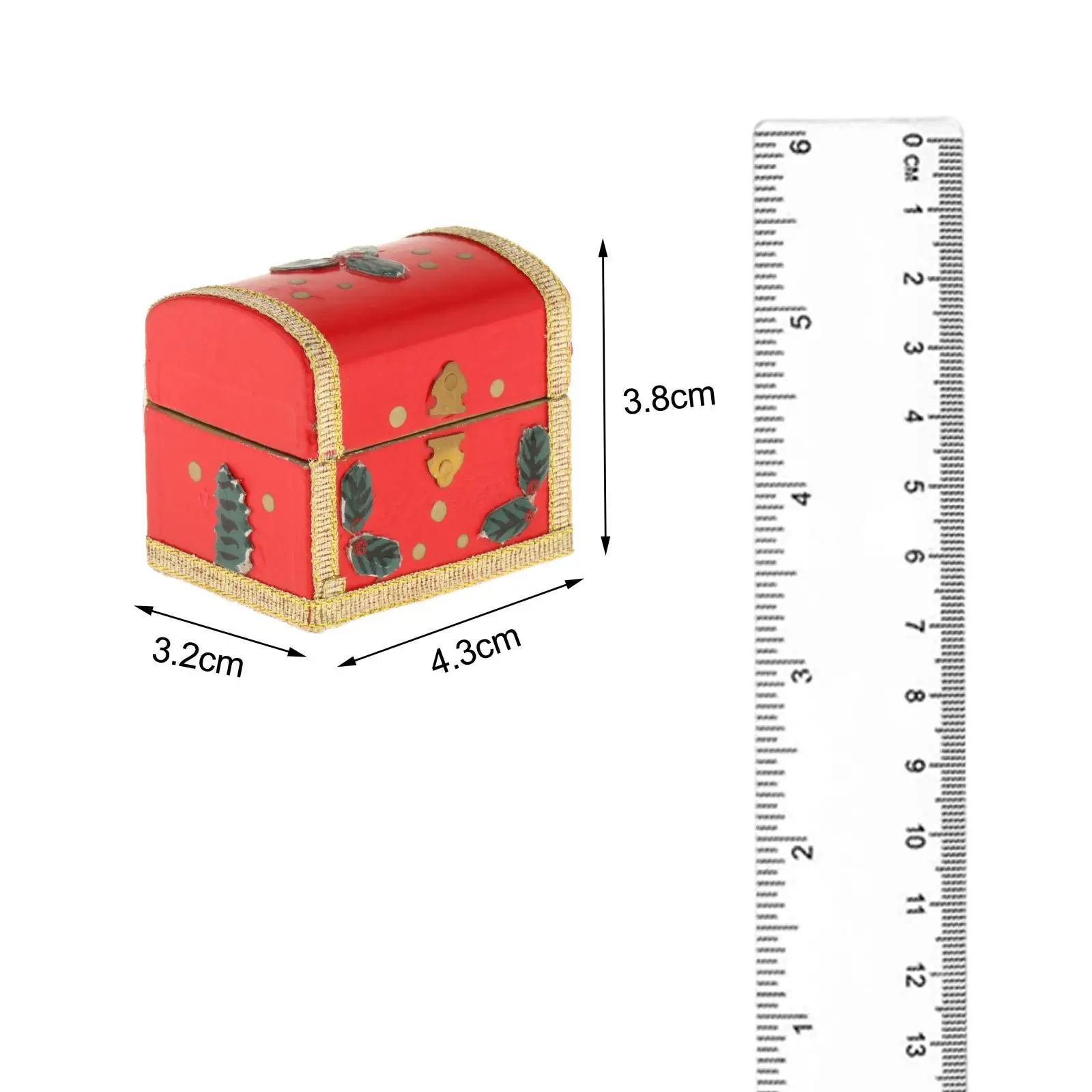 1/12 Scale Miniature Christmas Chest for Diorama Miniature Scene Dollhouse