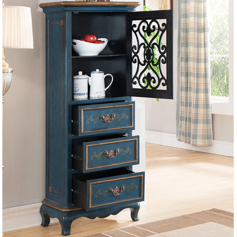 خزانة مشروبات لغرفة المعيشة في الريف الأمريكي بسعة كبيرة وخزانة كتب كلاسيكية من الخشب الصلب