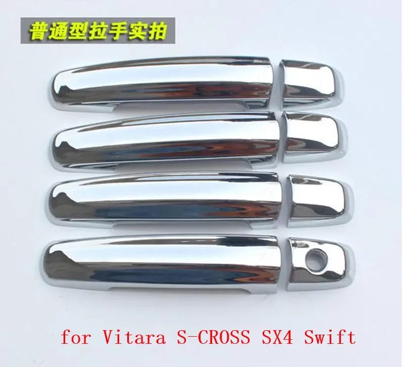 High Quality ABS Chrome Car Door Handles Bowl Cover Trim Door Handle Trim for Suzuki Vitara S-CROSS SX4 Swift