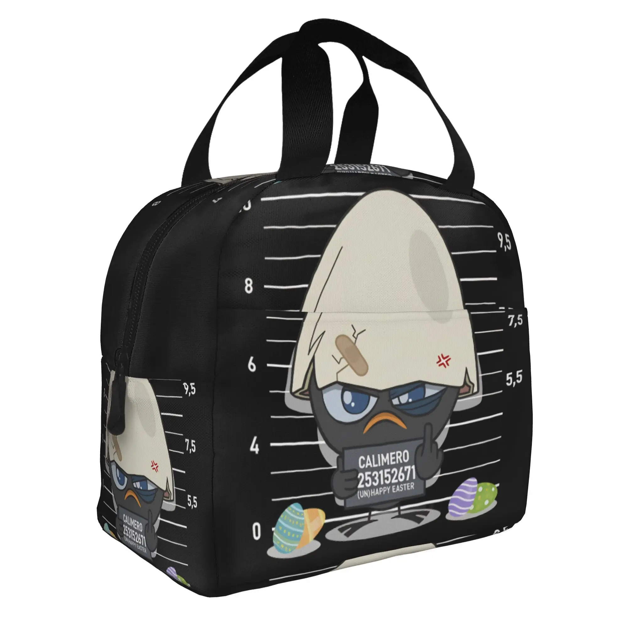 Calimero (UN) HAPPY EASTER Cartoon Insulated Lunch Bags Women Manga Italy Anime Portable Cooler Thermal Food Lunch Box School
