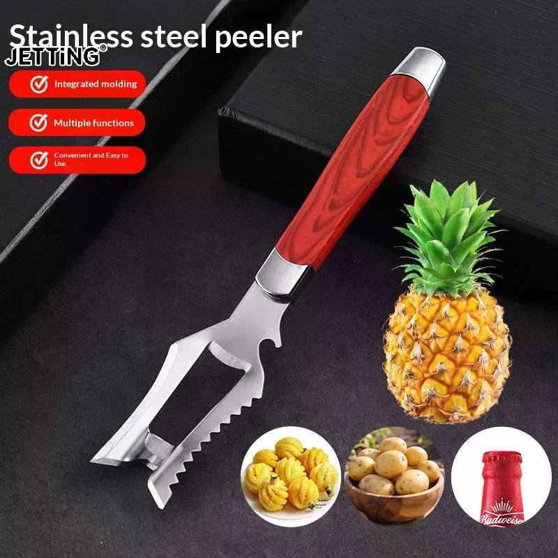 1Pc Stainless Steel Pineapple Eye Remover Tool Multifunctional Fruit Peeler With Ergonomic Handle For Pineapple Cucumber Prep