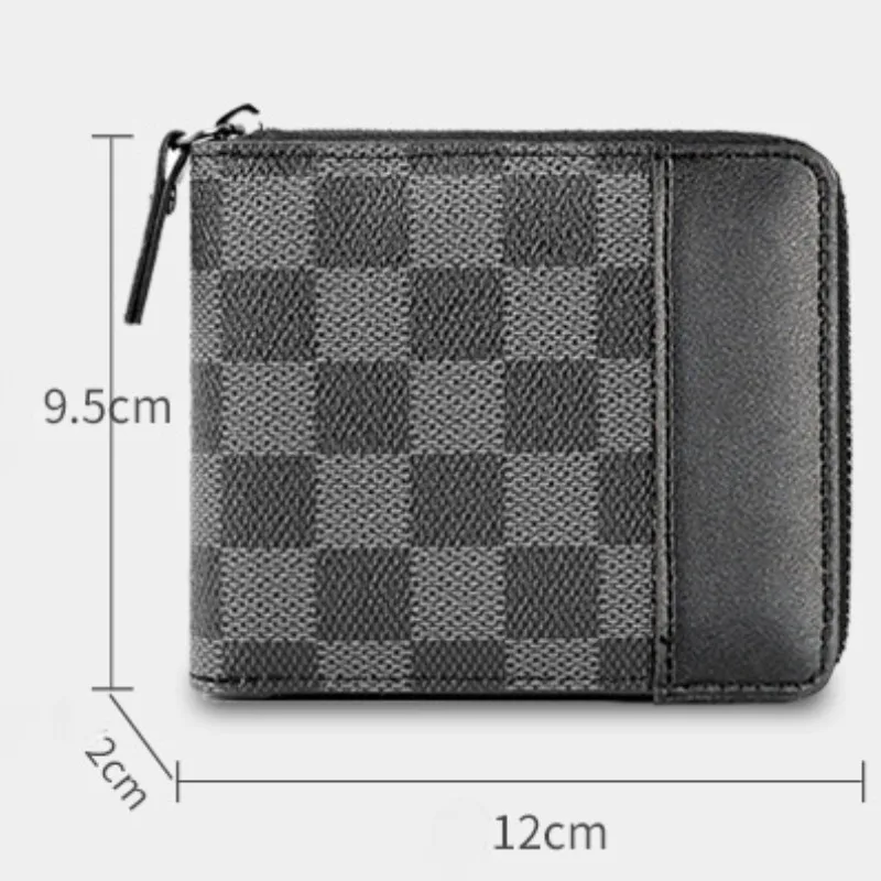 Men Money Clips Fashion Priinted Short Wallets Business Leather Male ID Credit Card/Cash Holder Purse Small Slim Wallet for Man