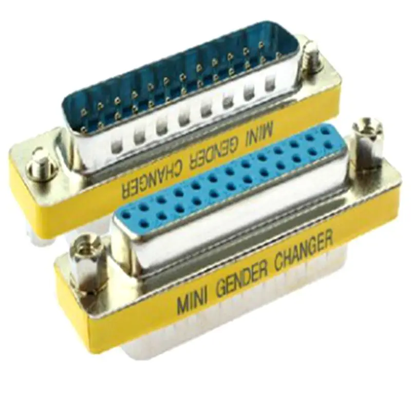 2-Row 25-Pin Adapter DB25P Male to Male/Female to Female/Male to Female Parallel Port Adapter