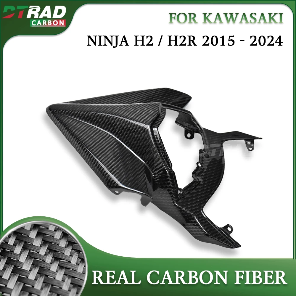

For KAWASAKI NINJA H2 / R H2R 2015 - 2023 2024 Carbon Fiber Accessories Rear Back Hump Motorcycle Tail Spoiler Plate Fairing Kit