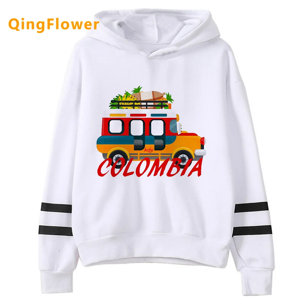 

Colombia hoodies women vintage 90s gothic clothes Hood female streetwear Hooded Shirt