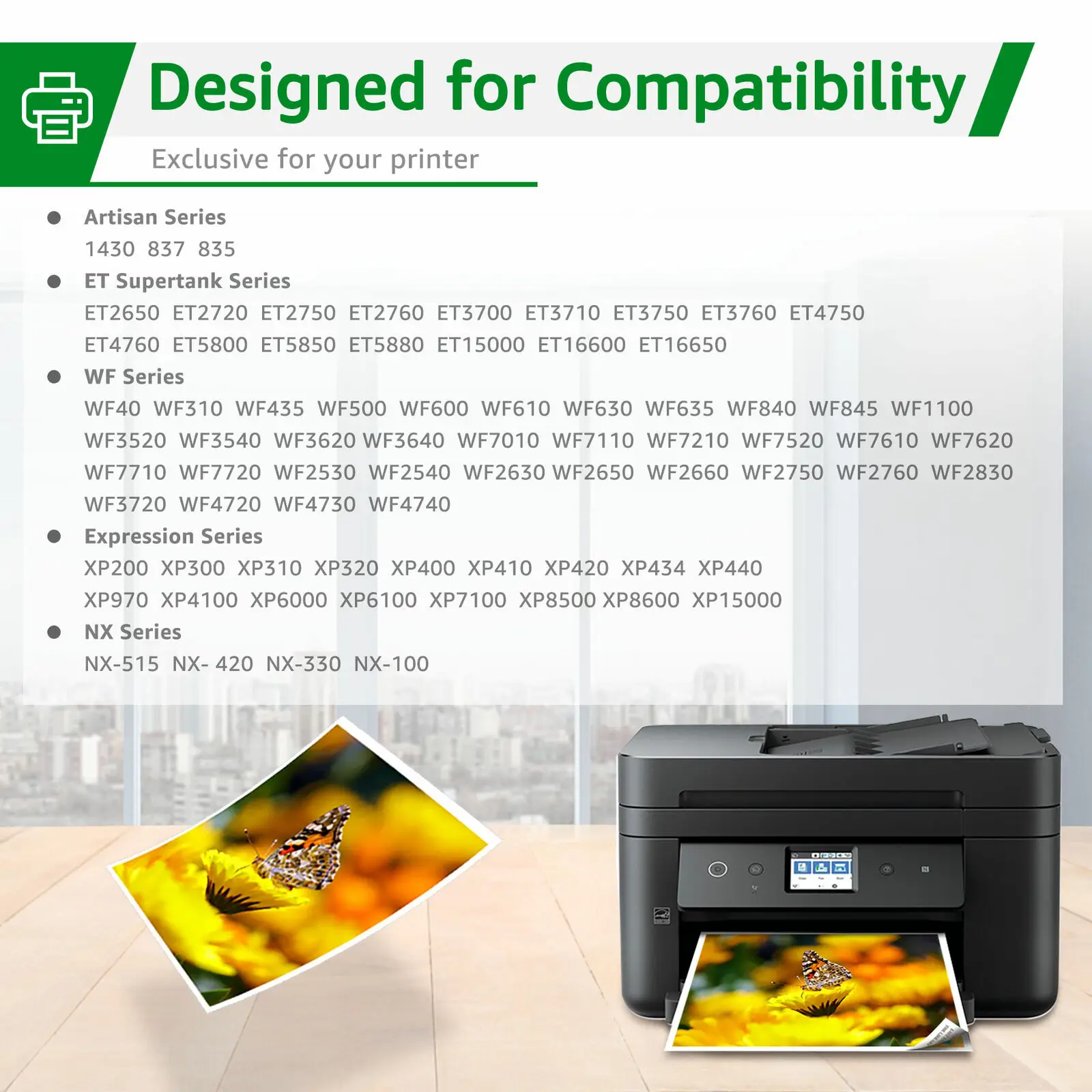 4PK Ink compatible for Epson Sublimation Ink EcoTank ET-2760 ET-2650 ET-2800