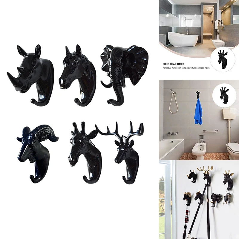 Towel Hook Wall Hanging Deer Head Clothes Hanger Room Craft Decoration Wall Decoration Hook Easy Install