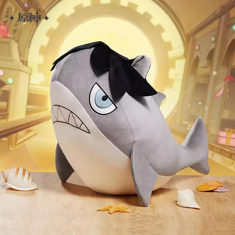 

Game MiHoYo Official Game Genshin Impact Wriothesley Teyvat Zoo Themed Series Pillow Original Cosplay Plush Shark Prop Gifts