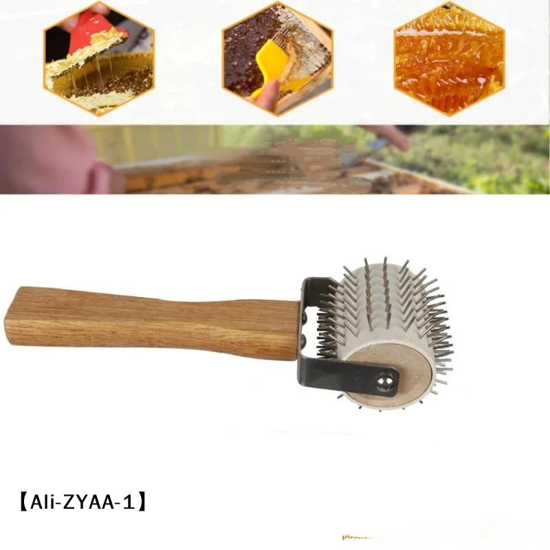 【A】Wheel Uncapping Fork Gear Bee Honeycomb Rake Needle Roller Honey Extracting Tool Beekeeping Supplies Tools