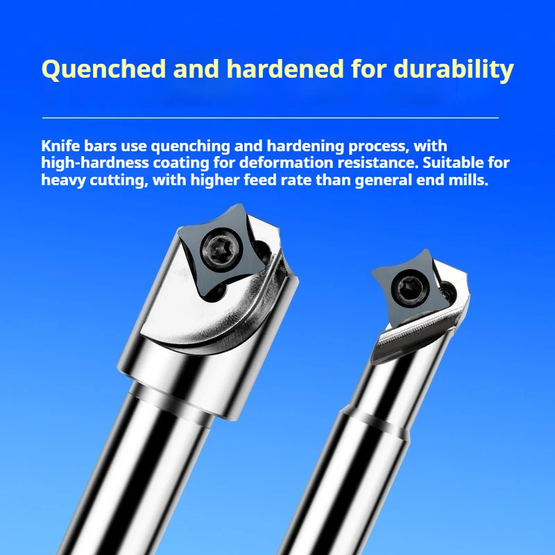 CNC Lnternal R Chamfering Tool Holder R Arc Convex Milling Cutter 45° Forward And Reverse R Chamfering Tool Holder R0.5-10mm