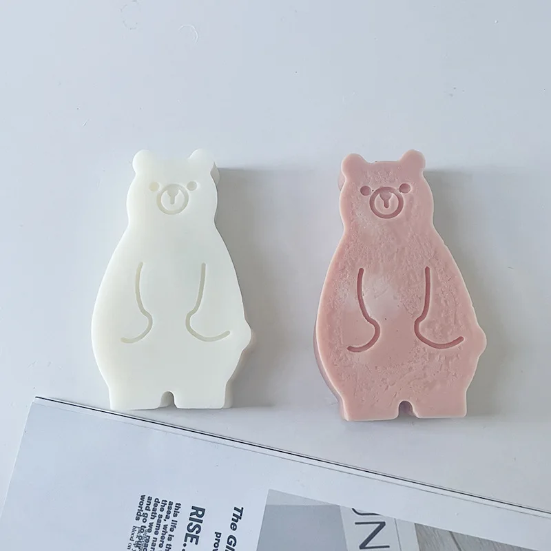 

Standing Cartoon Bear Mold Chocolate Candy Cookies DIY Handmade Animal Bear Aromatherapy Candle Silicone Mold