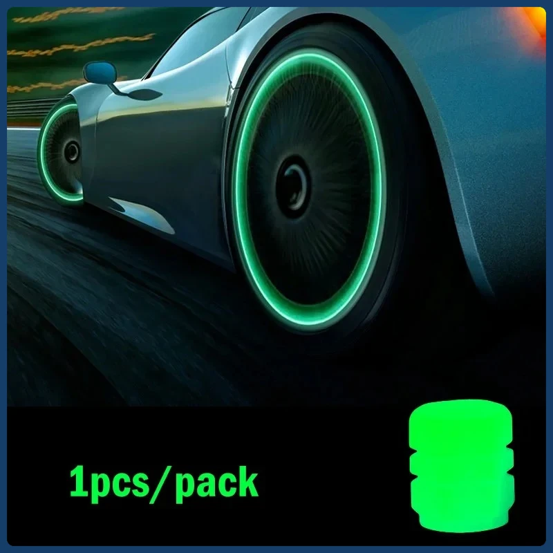 Tutup Pentil Ban Motor Mobil Bercahaya, Tutup Pentil Roda Sepeda Motor Berpendar di Malam Hari, Dekorasi Tutup Pentil Ban