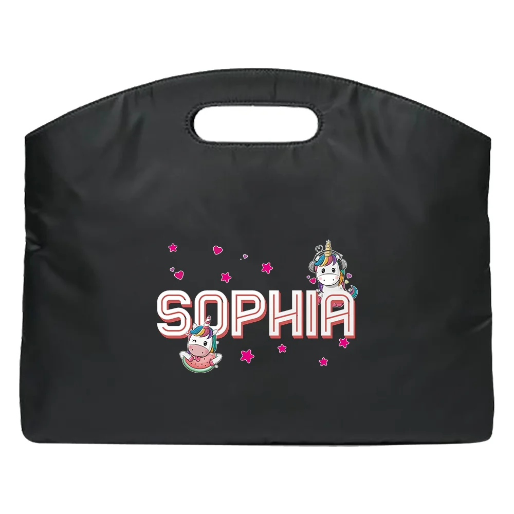 Personalizowana torba na dokumenty z imieniem, unisex, duża pojemność, aktówka na dokumenty konferencyjne, biznesowa torba do ręki