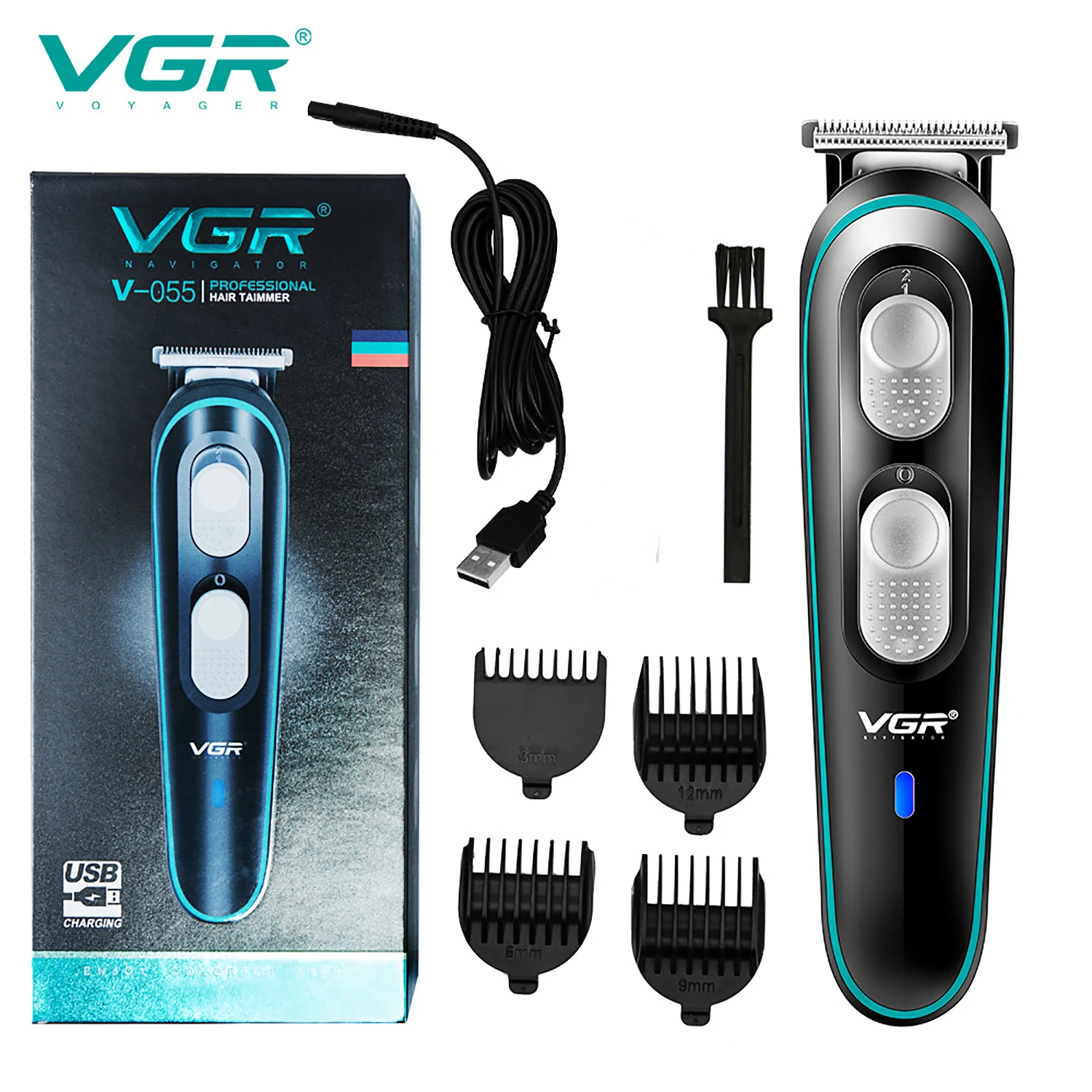 

Razor for Drawing Less Noise Adjustable Trimmer Device Trimming Beard Clipper Sharp Cut Hair at Home V-055 V055 VGR Tras Machine