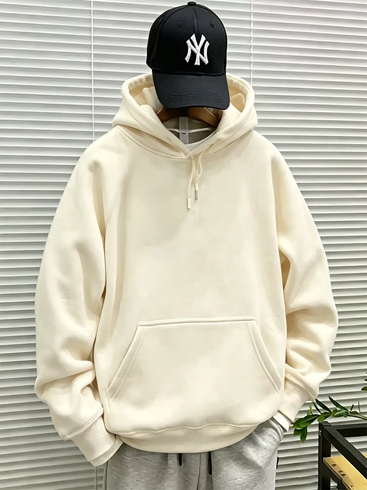 Herren Casual Hoodies Damen Fleece Warme Hoodies Frühling Herbst Pullover Mode Schwarz Mehrfarbig Übergroße Sweatshirts Top – Detail 4