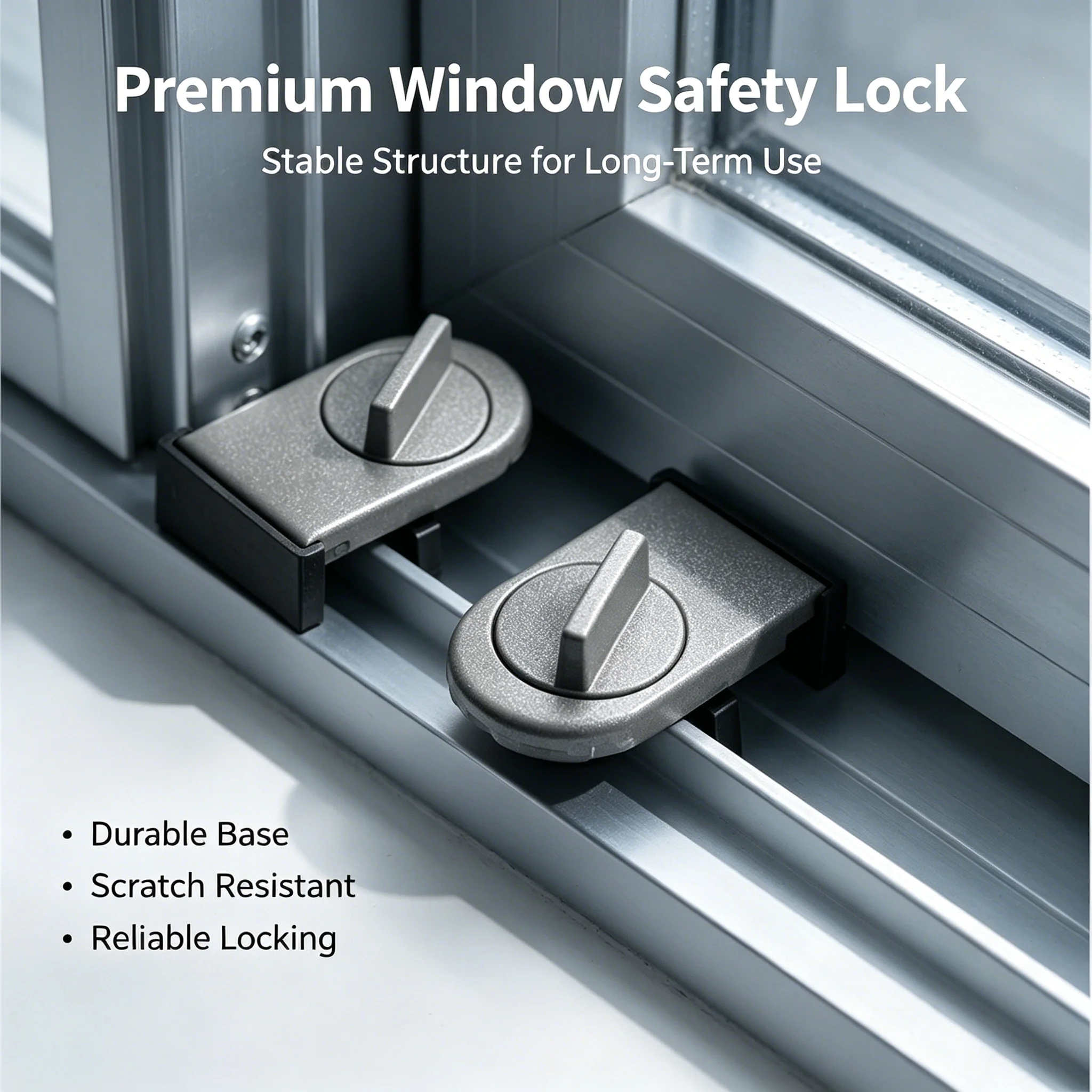 No‑Drill Anti‑Fall Sliding Door Safety Lock Child Proof Anti‑Theft Latch High‑Rise Limiter for Indoor Sliding Window Use