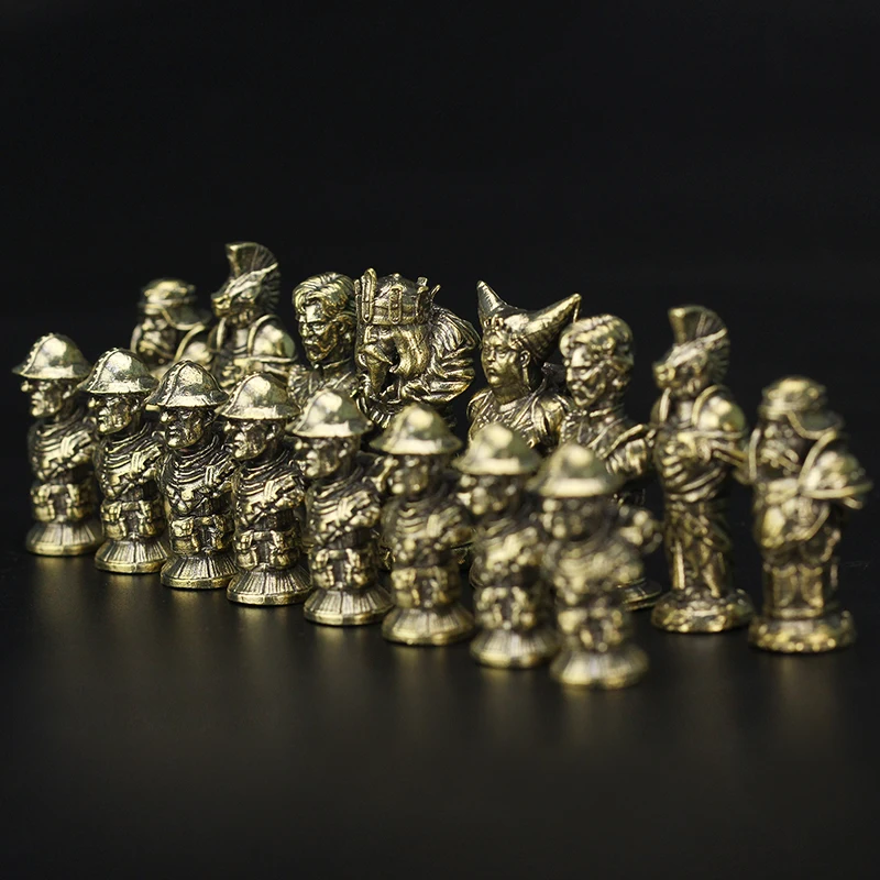 Brass Cupronickel Metal High-grade Terran Goblins Board Game Pieces Creative Soldier Model Action Figures Ornament Accessories