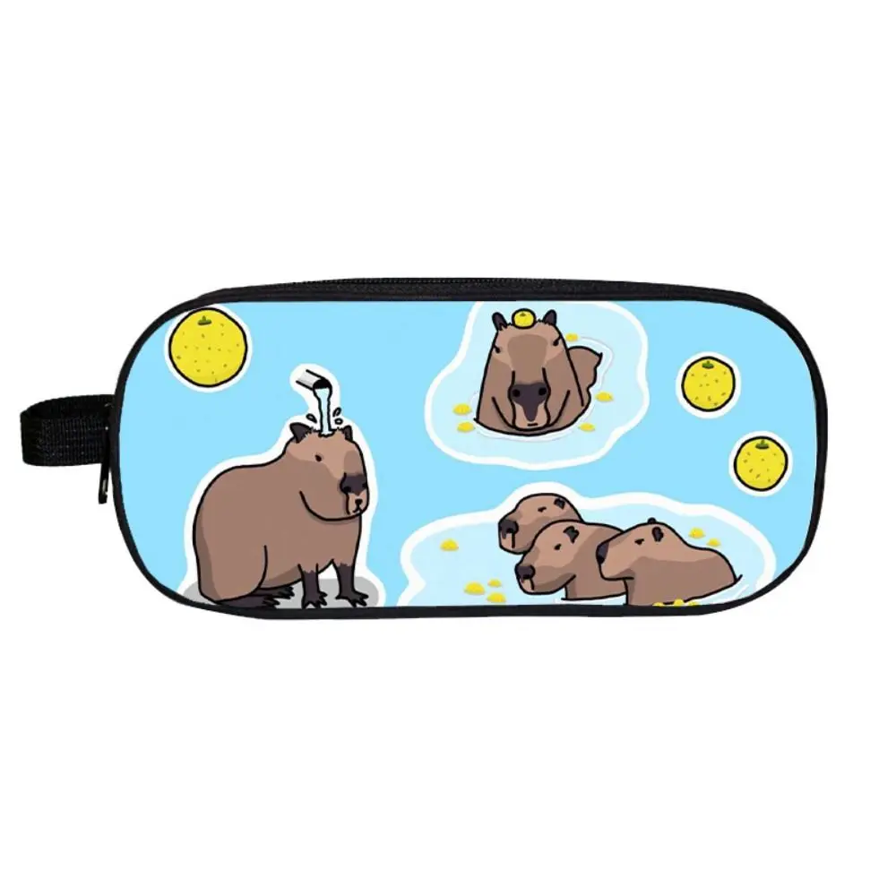 Imagem -05 - Estojo Capivara para Estudantes do Ensino Fundamental e Médio Cartoon Anime Pen Bolsa Bolsa de Armazenamento para Crianças Carteira de Moedas Meninos e Meninas