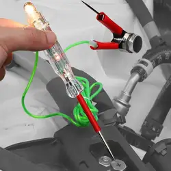 3V-24V Long Pen-type Electric Voltage Circuit Tester Pen Probe Clamp Light Bulb Automobile Maintenance Tool for Car Boat