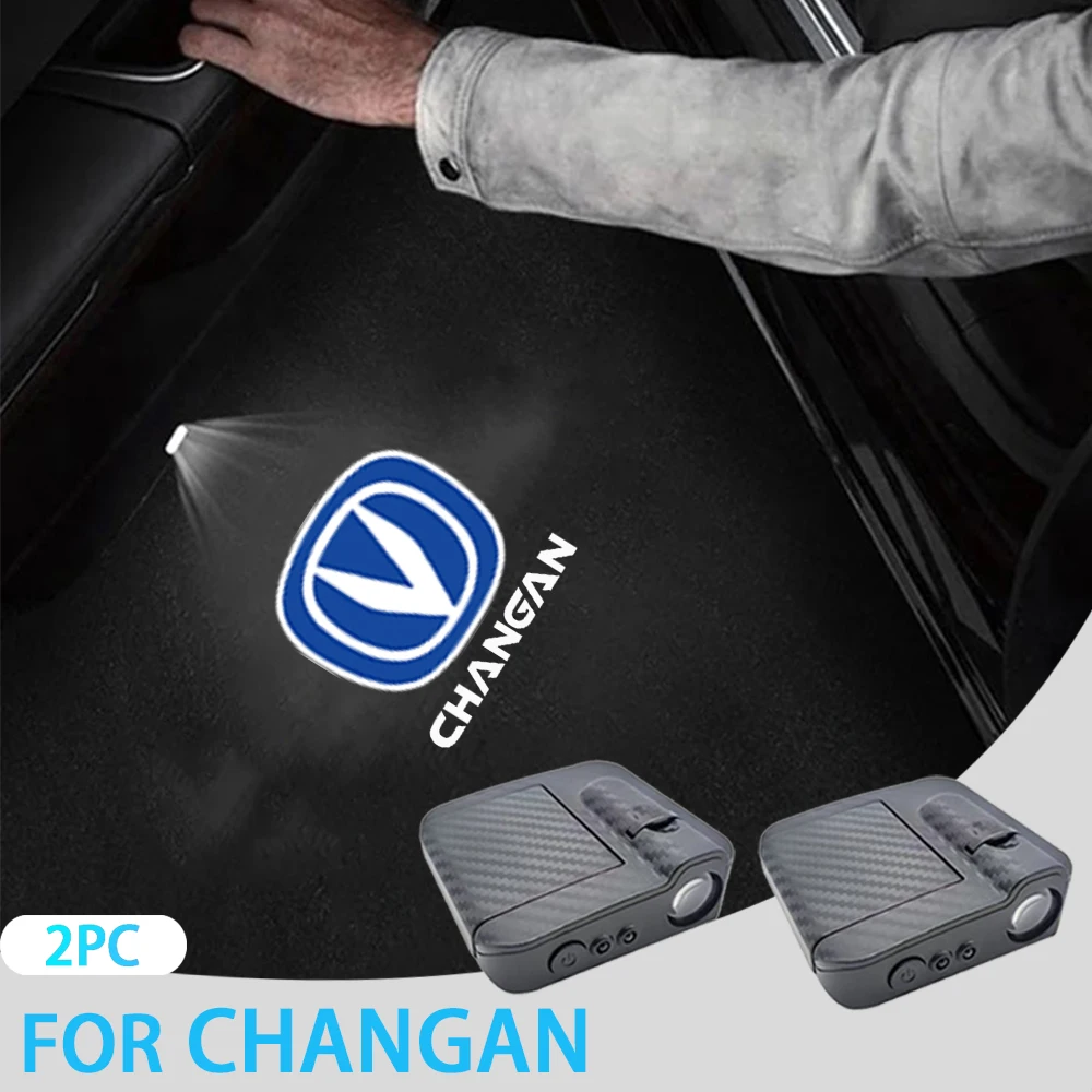 2pcs HD LED For CHANGAN CS75 Plus CS35 CS15 CS95 CX70 CX20 CS55 Hunter Car Door Courtesy Light HD Projector Welcome Lamp