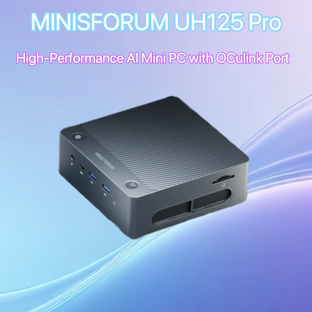 2024 Minisforum Ai Mini Pc Uh125 Pro Intel Ultra 5 125H 2 * Usb4 2*5G Lan Oculink Copiloot Windows 11 Gaming Computer Wifi6e