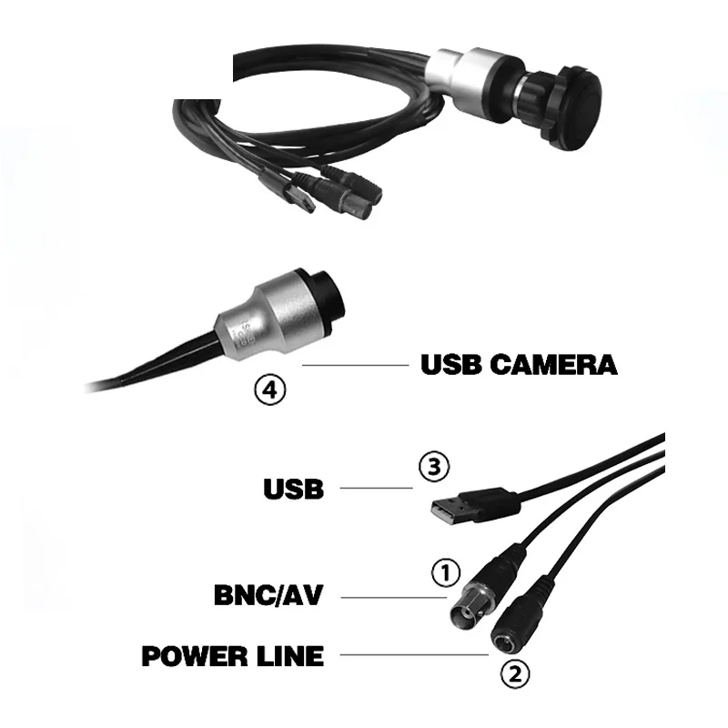 Portable Waterproof Medical Endoscope USB Camera With USB/BNC/AV Outputs For ENT Surgery