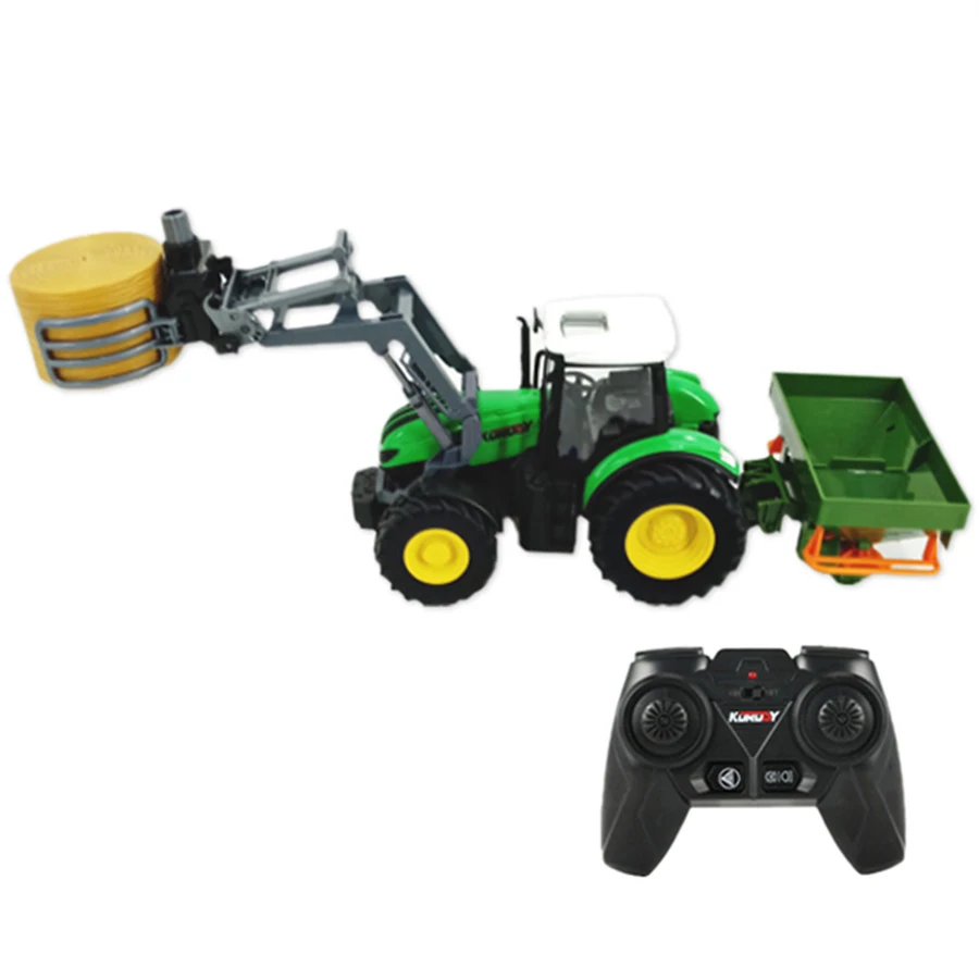 1/24 Rc voiture tracteur remorque phare LED ferme jouets ensemble télécommande véhicule agricole camion agricole simulateur d'agriculture cadeau pour enfant