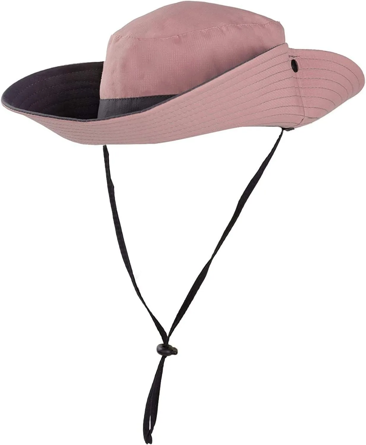 Ponytail Sun Bucket Hats for Women UV Protection Foldable Mesh Wide Brim Hiking Beach Fishing Summer Safari image 3