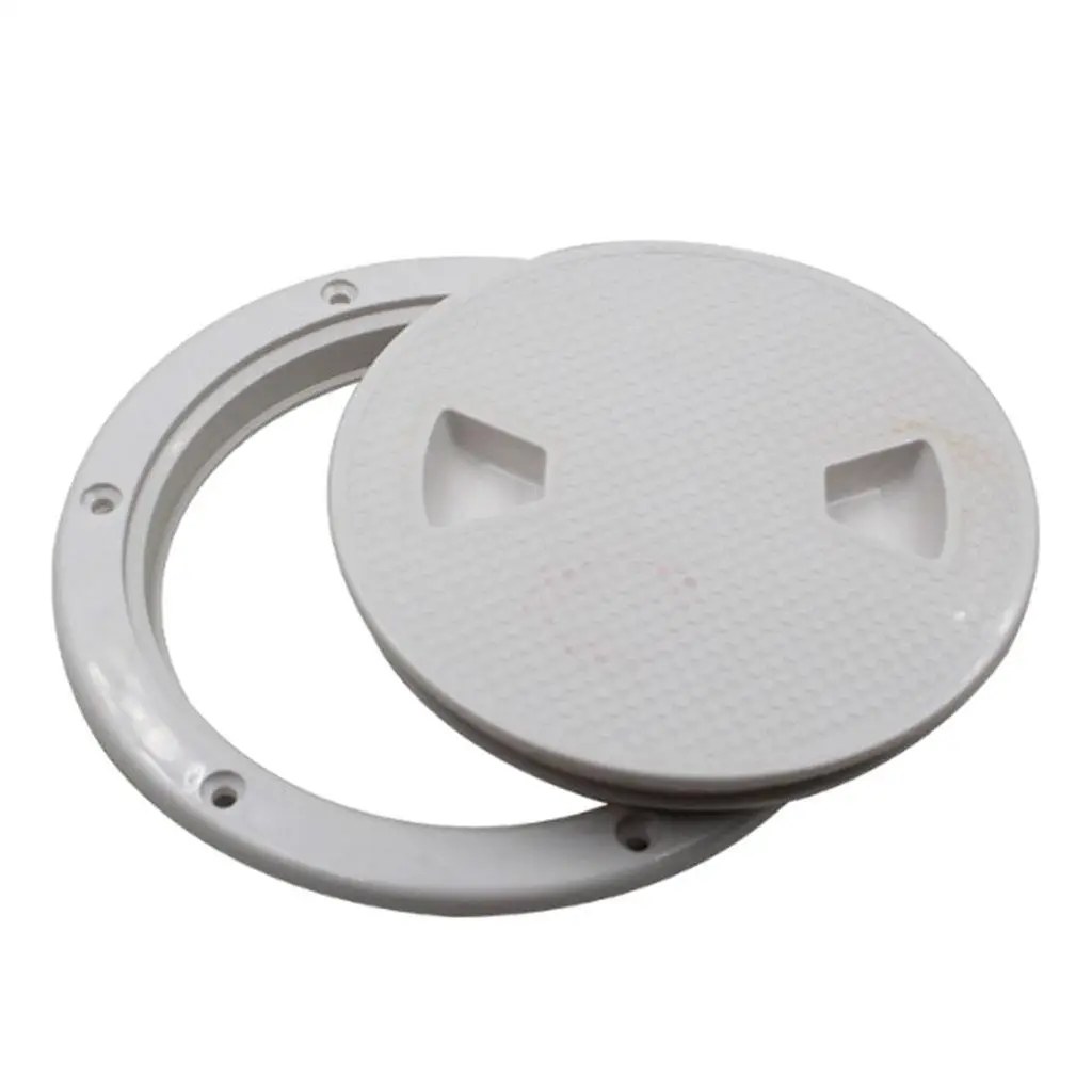 White ABS Plastic Hatch Cover Screw Out Plate Water Tight Deck Inspection Access for Yacht Boating