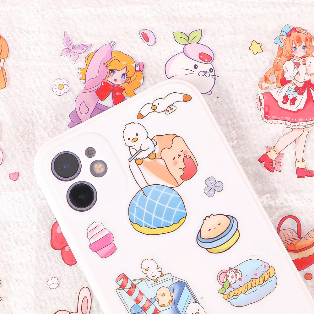 Cute Cartoon Handbook Stickers Pack, Ins Material, Papelaria, Planejador, 20pcs