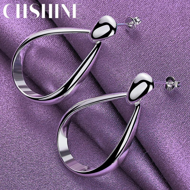 

CHSHINE 925 Sterling Silver Water Drop Earrings For Women Wedding Engagement Fashion Charm Jewelry