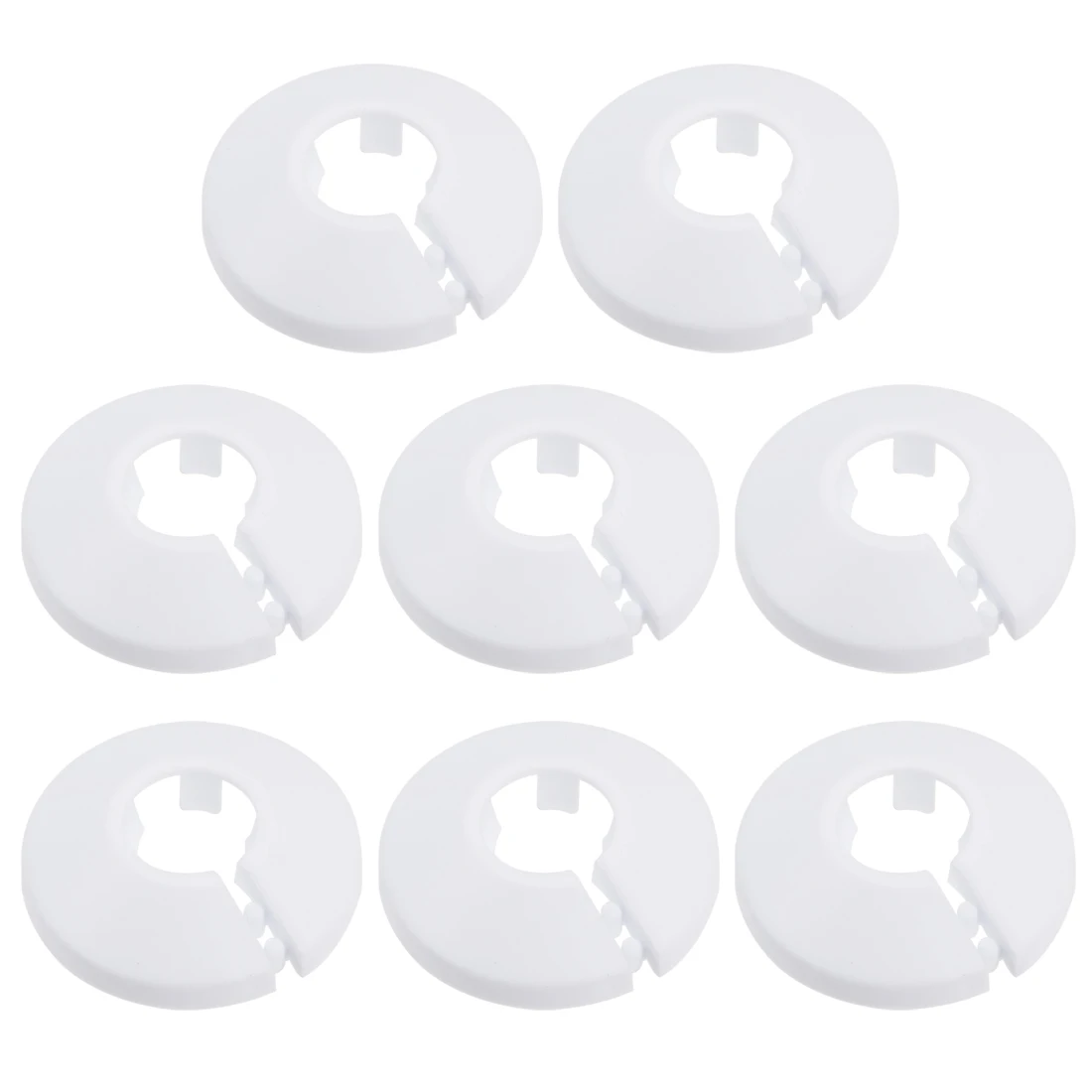 

16mm Pipe Cover Decoration PP Plastic Water Pipe Escutcheon White 8pcs