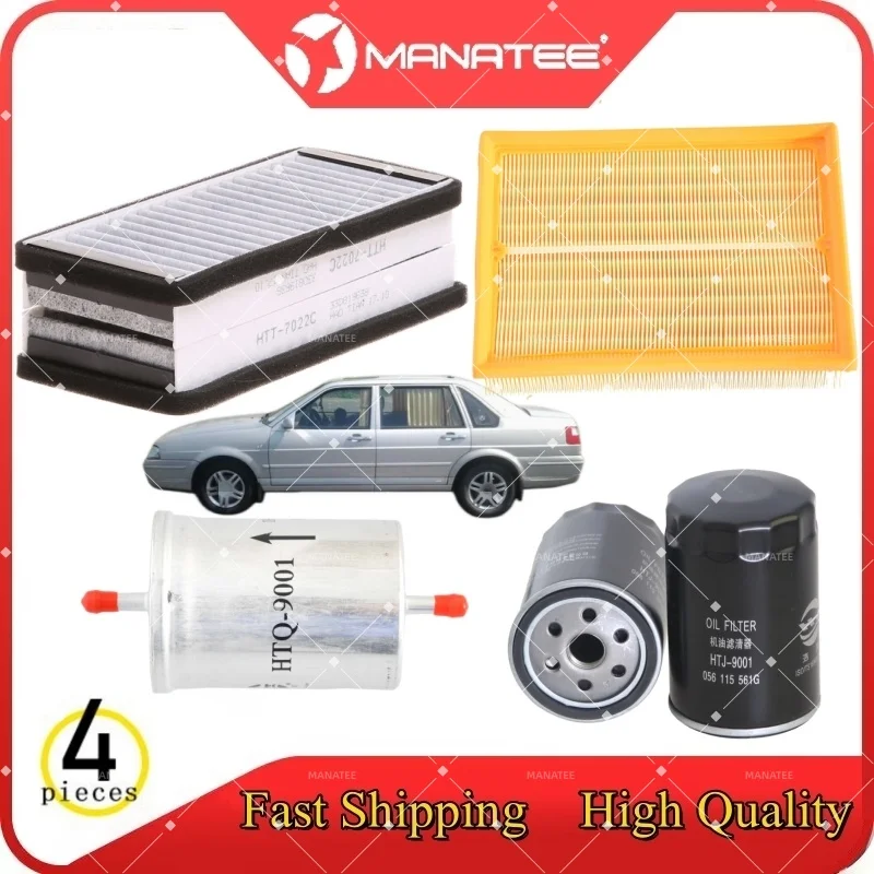 

Car Air Filter Cabin Air Oil Filter Fuel Filter For VW (SVW) SANTANA Saloon (330,333) (B2) 1.8 2006-2011 2012 BSA 4pcs filters
