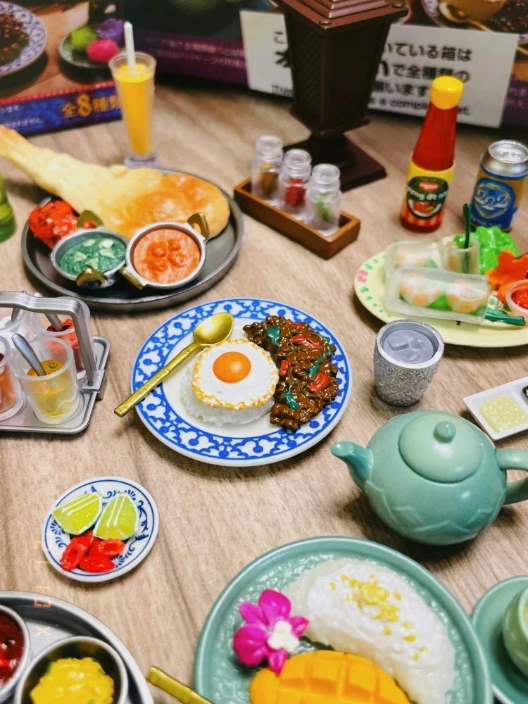 ฟิกเกอร์ Re-Ment ชุดอาหารเอเชีย กล่องสุ่มขนาดเล็ก ฉากจิ๋ว ของเล่นขนม ของสะสม ของขวัญสำหรับเด็ก