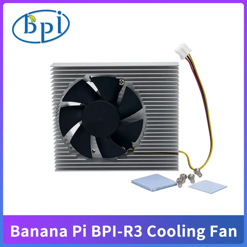

Banana Pi BPI-R3 Cooling Fan Aluminum Heatsink Radiators for Banana Pi R3 Development Board