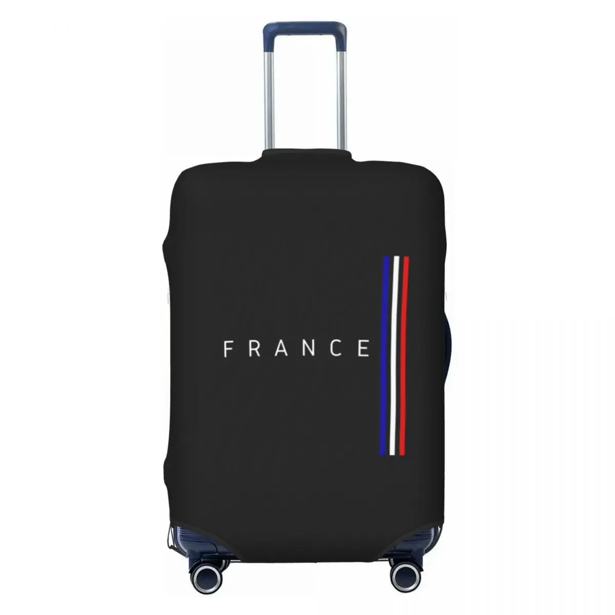 Custom French Flag France Pride Luggage Cover Elastic Patriotic Travel Suitcase Protective Covers Fits 18-32 Inch