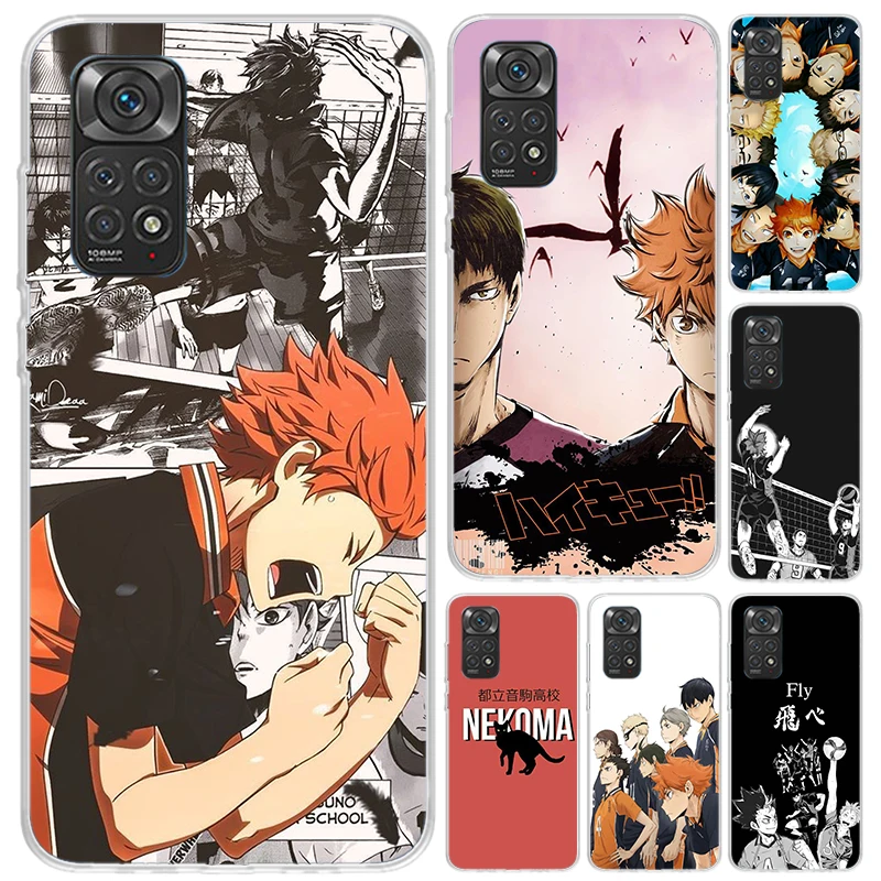 Haikyuu Oya Volleyball Anime Phone Case for Xiaomi Redmi Note 13 12S 12 11S 11 11T 11E 10S 9 Pro Plus 8 8T 9T 7 Soft Funda Print