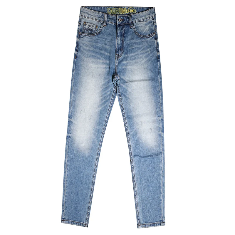 Fashion Designer Men Jeans Retro Blue High Quality Elastic Slim Fit Ripped Jeans Men Trousers Italian Style Vintage Pants Hombre