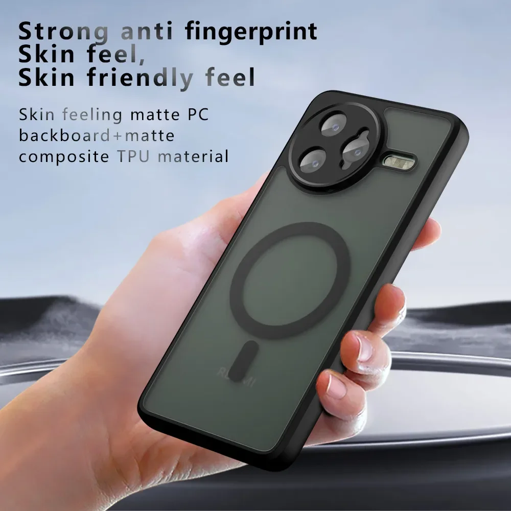 

For Xiaomi Redmi K80,K80 Pro Charging ELVEV Case Skin Feeling Beautiful Hard PC + TPU Protective Back Shell