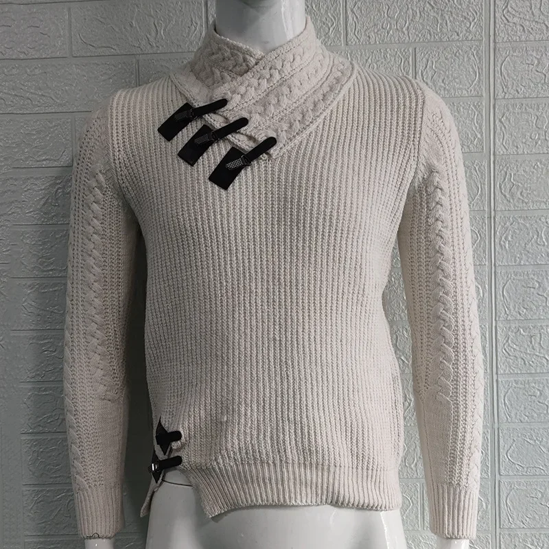 Fall/Winter Mens Sweater Fashion Long Sleeve Knitted Shirt Mens Cardigans