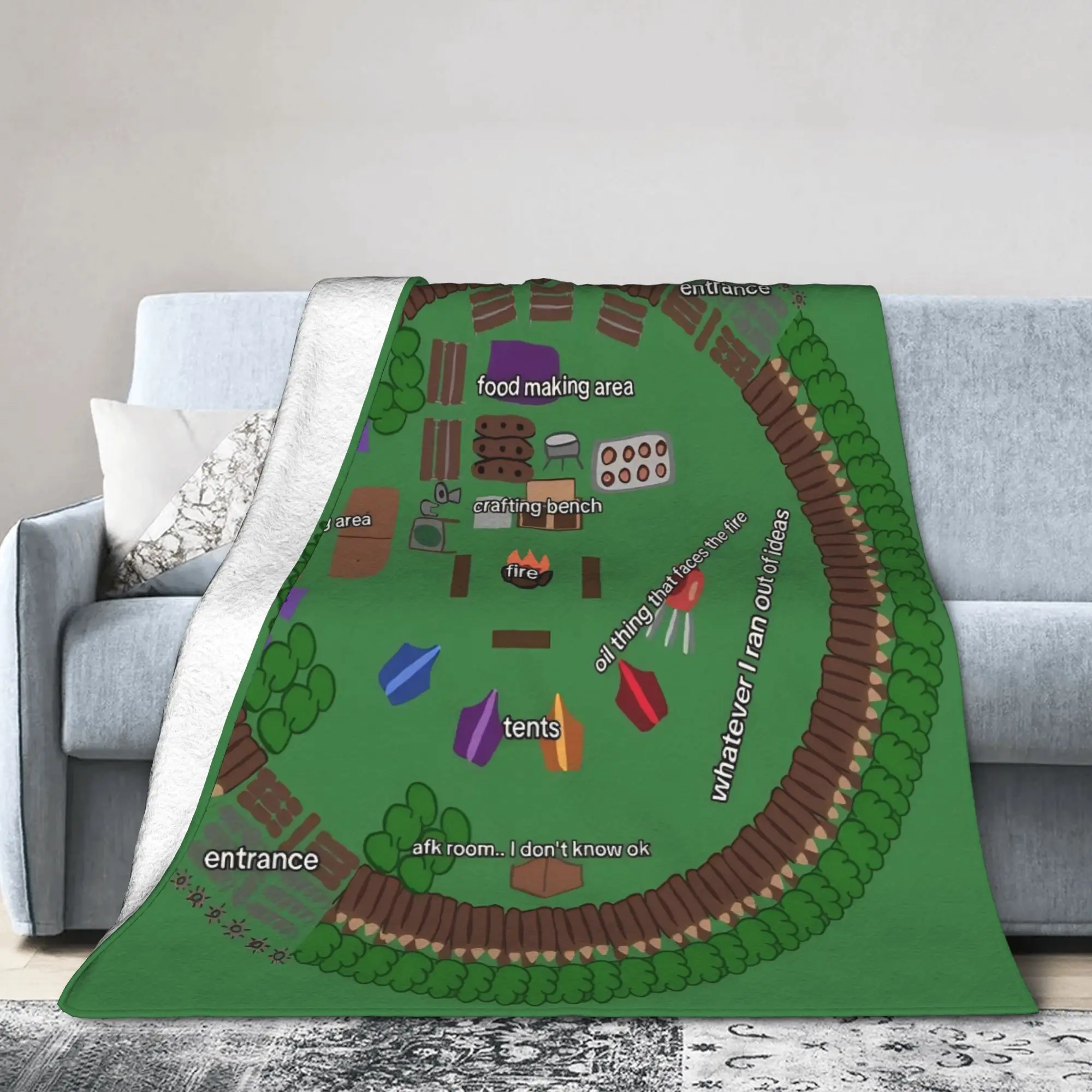 99 Nights in the Forest Survival Games Blankets Flannel Super Warm Throw Blankets for Car Sofa Couch Bedroom Quilt
